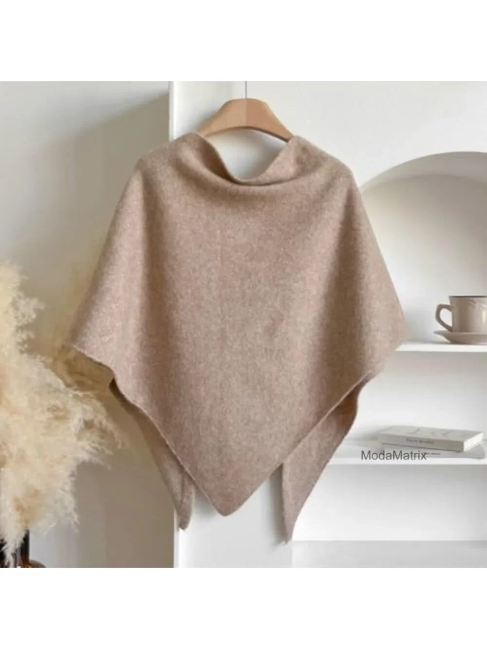 Women's Fleece Shawl Wrap Scarf Poncho Cozy Knit Winter